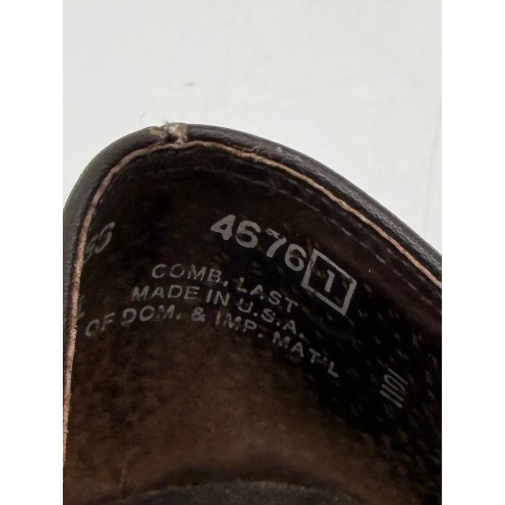 Munro Women 10 Narrow SS Dark Brown Leather Loafers Dress Shoe Low Heel USA EUC